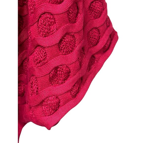 Once Again‎ Pink Open-Knit Batwing Sweater - Women’s Size Medium - Picture 5 of 8